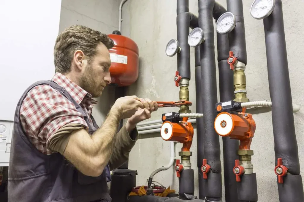Reminder notice on a calendar about upcoming scheduled plumbing service with Poly-B